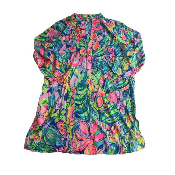 Lilly Pulitzer Esme Cover Up Dress in Bennet Blue Surf Gypsea, Small - Picture 4 of 9
